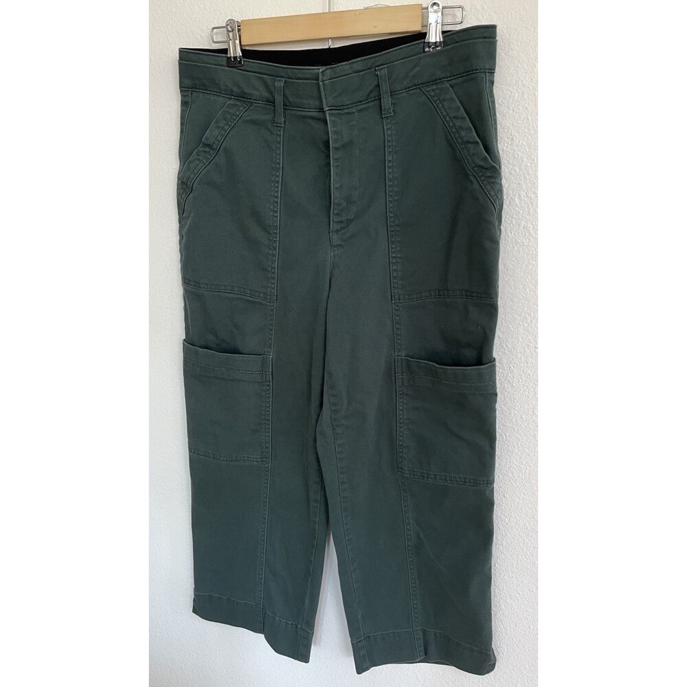 Democracy Ab Solution Green Straight Leg Utility Cargo Pants Womens Sz 8P Grunge